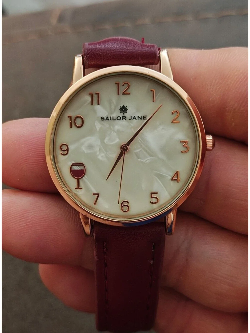 Sailor Jane Red Wine Themed Ladies Watch